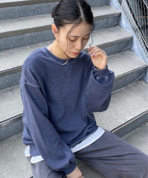 COLONY 2139（コロニートゥーワンスリーナイン）の「製品染め裏毛プルオーバー（スウェット・レディース・チャコールグレー/ベージュ/ネイビー/ライトグレー・FREE）」の4枚目の写真