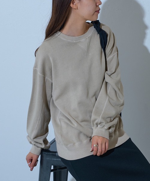 COLONY 2139（コロニートゥーワンスリーナイン）の「製品染め裏毛プルオーバー（スウェット・レディース・チャコールグレー/ベージュ/ネイビー/ライトグレー・FREE）」の22枚目の写真