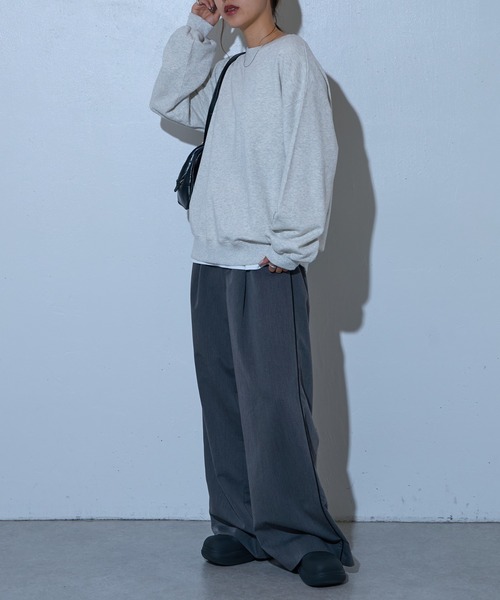 COLONY 2139（コロニートゥーワンスリーナイン）の「製品染め裏毛プルオーバー（スウェット・レディース・チャコールグレー/ベージュ/ネイビー/ライトグレー・FREE）」の18枚目の写真