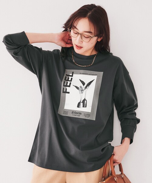 【セール】【コットン100/ロゴT】ボタニカルグラフィックロンT（Tシャツ/カットソー）｜UNTITLED（アンタイトル）