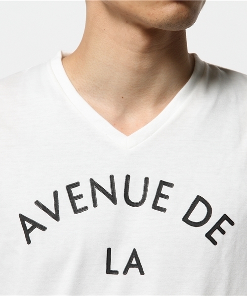 ikka（イッカ）の「フレンチロゴVネックTEE（Tシャツ/カットソー・メンズ・ボルドー/ネイビー/オフホワイト・SMALL/LARGE/MEDIUM/X-LARGE）」の6枚目の写真