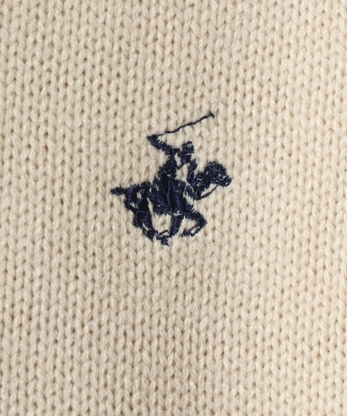 BEVERLY HILLS POLO CLUB(ビバリーヒルズポロクラブ)の「BEVERLY HILLS POLO CLUB/ビバリーヒルズポロクラブ オーバーサイズ ニット ロゴ ワンポイント刺繍 クルーネック セーター/レディース メンズ(ニット/セーター・レディース・ブラック/アイボリー/ワイン/ブルー系その他/モカ/ブラック系その他・LL/M/L)」の15枚目の写真