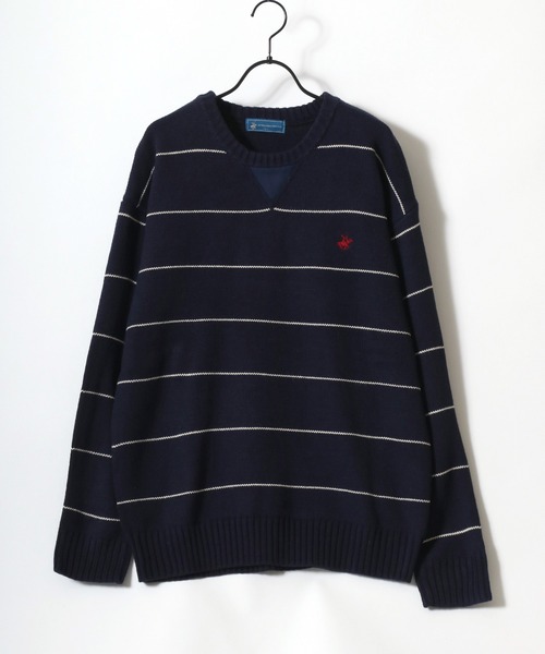 BEVERLY HILLS POLO CLUB(ビバリーヒルズポロクラブ)の「BEVERLY HILLS POLO CLUB/ビバリーヒルズポロクラブ オーバーサイズ ニット ロゴ ワンポイント刺繍 クルーネック セーター/レディース メンズ(ニット/セーター・レディース・ブラック/アイボリー/ワイン/ブルー系その他/モカ/ブラック系その他・LL/M/L)」の11枚目の写真