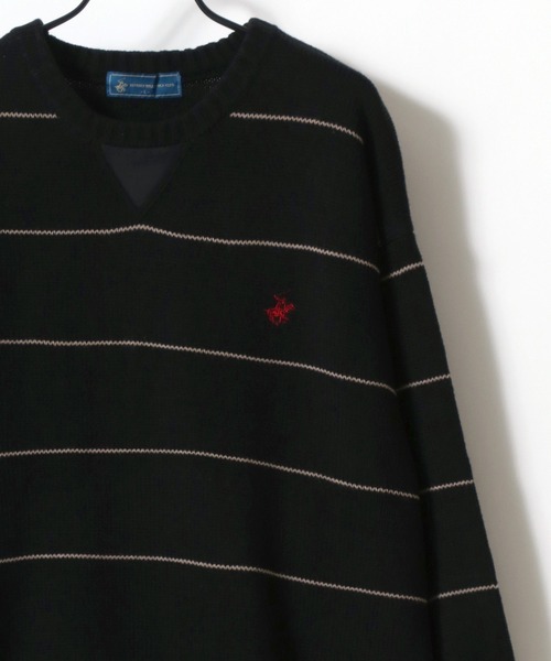 BEVERLY HILLS POLO CLUB(ビバリーヒルズポロクラブ)の「BEVERLY HILLS POLO CLUB/ビバリーヒルズポロクラブ オーバーサイズ ニット ロゴ ワンポイント刺繍 クルーネック セーター/レディース メンズ(ニット/セーター・レディース・ブラック/アイボリー/ワイン/ブルー系その他/モカ/ブラック系その他・LL/M/L)」の20枚目の写真