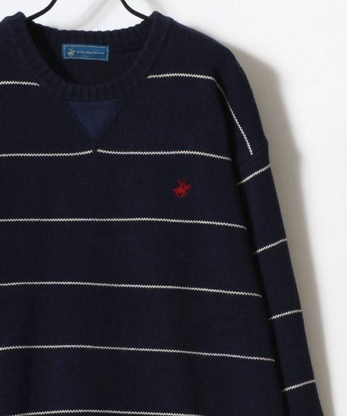 BEVERLY HILLS POLO CLUB(ビバリーヒルズポロクラブ)の「BEVERLY HILLS POLO CLUB/ビバリーヒルズポロクラブ オーバーサイズ ニット ロゴ ワンポイント刺繍 クルーネック セーター/レディース メンズ(ニット/セーター・レディース・ブラック/アイボリー/ワイン/ブルー系その他/モカ/ブラック系その他・LL/M/L)」の22枚目の写真