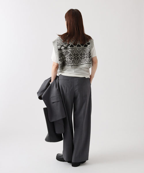 JANE SMITH / JOHN SMITH(ジェーンスミスジョンスミス)の「【JANE SMITH/ジェーンスミス】3G FAIR ISLE KNIT CREWNECK S:ベスト(ベスト・レディース・アイボリー/ライトグレー・FREE)」の8枚目の写真