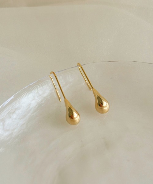 sowang(ソワン)の「ドロップ ナローピアス-drop narrow pierce-(ピアス(両耳用)・レディース・シルバー/ゴールド・FREE)」の4枚目の写真