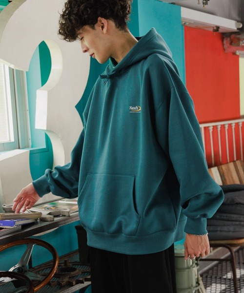 niko and（ニコアンド）の「ワンポイント裏起毛パーカー（パーカー