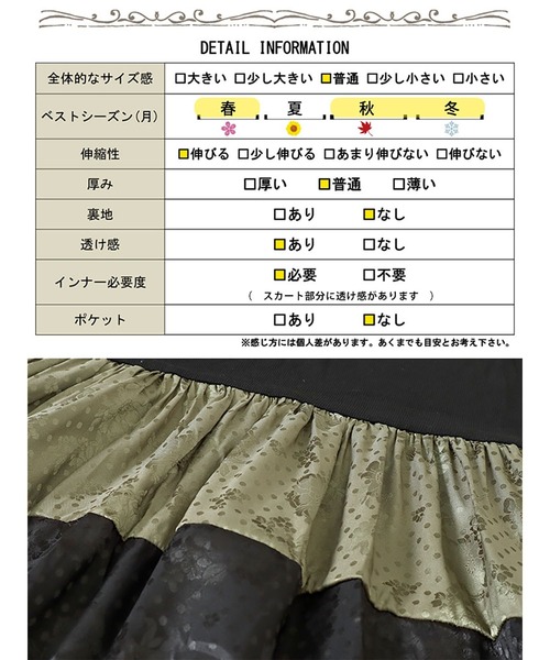 GOLDJAPAN(ゴールドジャパン)の「異素材切替えロングワンピース【大きいサイズ対応】(ワンピース・レディース・ブラック・LL/3L/4L)」の18枚目の写真