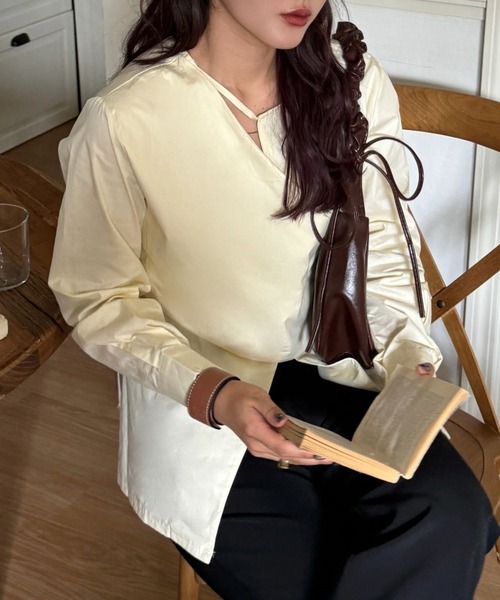 efill(エフィル)の「ウエスト 切り替え ブラウス シャツ(シャツ/ブラウス・レディース・ベージュ・FREE)」の16枚目の写真