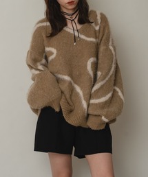 raffime | Vネックニュアンスニット(ニット/セーター)