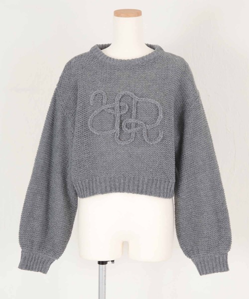 titivate（ティティベイト）の「透かし編み刺繍クロップドプルオーバー（ニット/セーター・レディース・イエロー/アイボリー/グレー・FREE）」の16枚目の写真