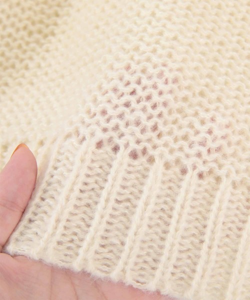 titivate（ティティベイト）の「透かし編み刺繍クロップドプルオーバー（ニット/セーター・レディース・イエロー/アイボリー/グレー・FREE）」の22枚目の写真