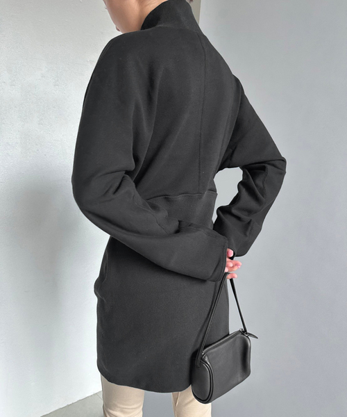 PAN(パン)の「【PAN/パン】COTTON SWEAT ZIP TURTLE(スウェット・レディース・ブラック/ホワイト・MEDIUM)」の5枚目の写真