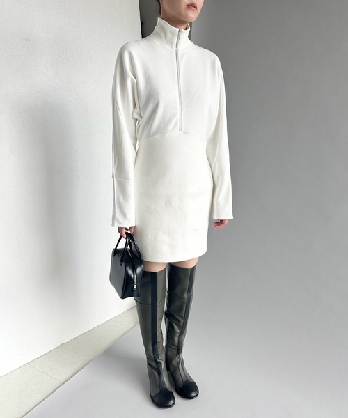 PAN(パン)の「【PAN/パン】COTTON SWEAT ZIP TURTLE(スウェット・レディース・ブラック/ホワイト・MEDIUM)」の11枚目の写真