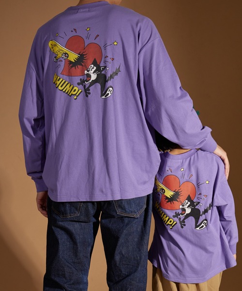 PAIRMANON STREET(ペアマノンストリート)の「【PAIRMANON STREET】【リンクコーデ】【大人サイズ】アソート プリント 長袖 Tシャツ(Tシャツ/カットソー・メンズ・パープル系その他/ホワイト系その他/ブラック系その他/ホワイト系その他4/ブラック系その他5/ブラック系その他3/ホワイト系その他2/ベージュ系その他/ベージュ系その他2/ホワイト系その他3・FREE)」の10枚目の写真
