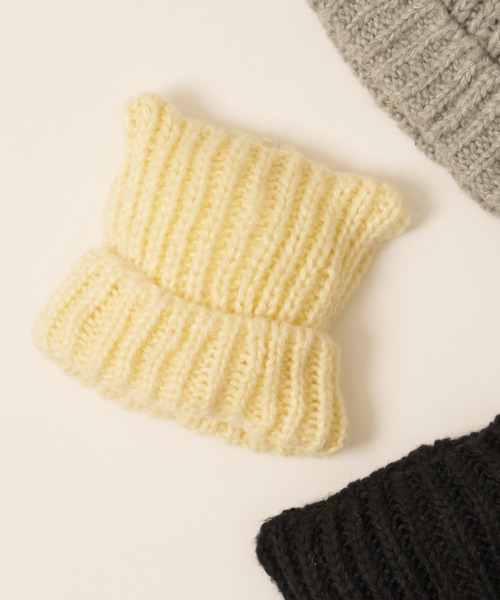 CIAOPANIC TYPY(チャオパニックティピー)の「【KIDS】ネコ耳ニットビーニー(ニットキャップ/ビーニー・キッズ・グレー/オフホワイト/ブラック・ONE SIZE)」の10枚目の写真