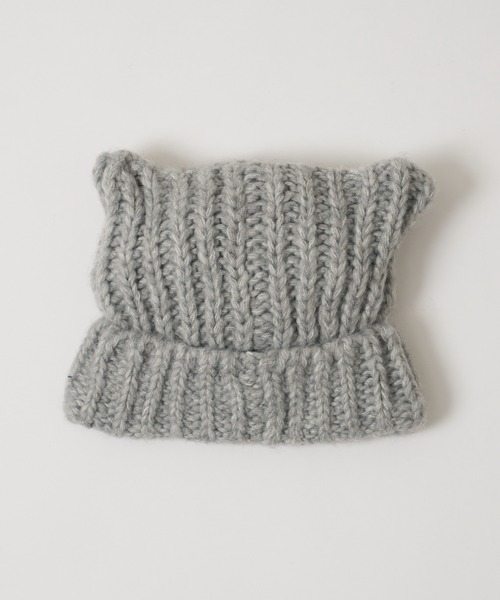 CIAOPANIC TYPY(チャオパニックティピー)の「【KIDS】ネコ耳ニットビーニー(ニットキャップ/ビーニー・キッズ・グレー/オフホワイト/ブラック・ONE SIZE)」の12枚目の写真