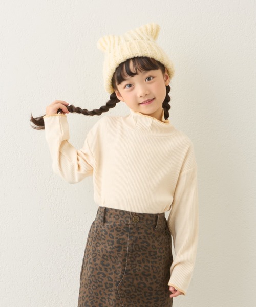 CIAOPANIC TYPY(チャオパニックティピー)の「【KIDS】ネコ耳ニットビーニー(ニットキャップ/ビーニー・キッズ・グレー/オフホワイト/ブラック・ONE SIZE)」の7枚目の写真