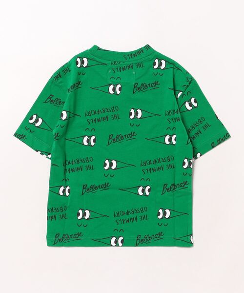 The animals observatory（ジ・アニマルズ・オブザーバトリー）の「The Animals Observatory / 目柄半袖Tシャツ（Tシャツ/カットソー・キッズ・グリーン・6Y/8Y/4Y）」の2枚目の写真