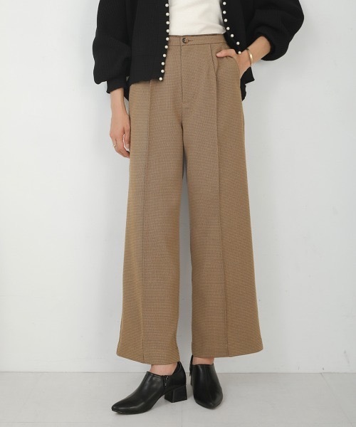 Bou Jeloud（ブージュルード）の「ツイードパイピングパンツ（スラックス・レディース・ブラック/モカ・38）」の15枚目の写真