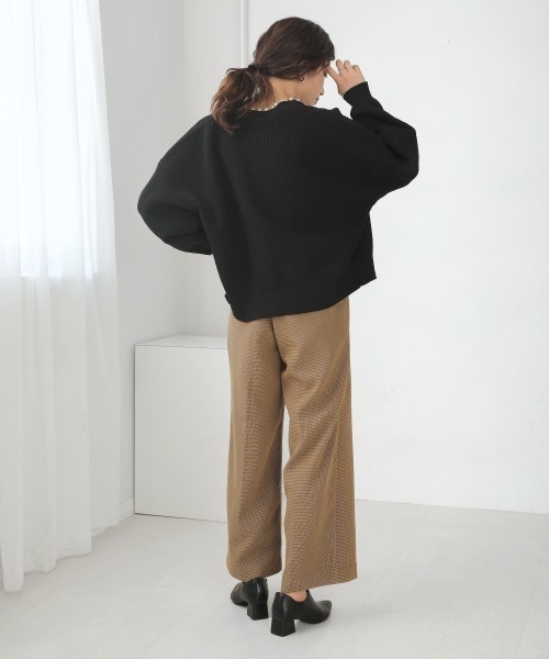 Bou Jeloud（ブージュルード）の「ツイードパイピングパンツ（スラックス・レディース・ブラック/モカ・38）」の17枚目の写真