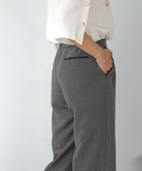 Bou Jeloud（ブージュルード）の「ツイードパイピングパンツ（スラックス・レディース・ブラック/モカ・38）」の7枚目の写真