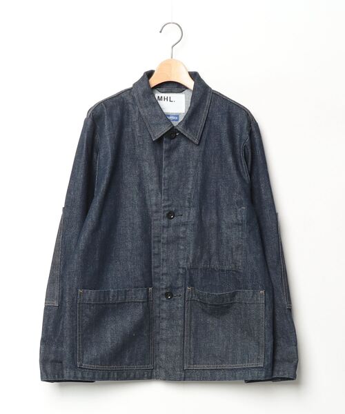 MHL /CANTONOVERALLS ブラックデニムカバーオール / 40