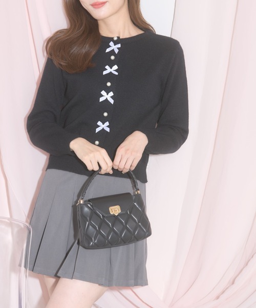 tocco closet(トッコ クローゼット)の「【ZOZO限定】プチリボン×パール釦カーディガン(カーディガン/ボレロ・レディース・アイボリー/ブラック/グレー・M)」の18枚目の写真