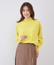 【洗えるウール100%ニット】ハイネックプルオーバーニット「オーストラリアメリノウール」