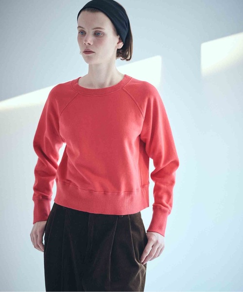 SEA(シー)の「コンパクトラグラン スウェットシャツ(スウェット・レディース・チャコールグレー/ホワイト/レッド・ONE SIZE)」の3枚目の写真