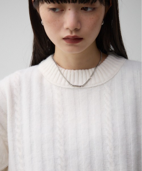 AZUL by moussy（アズールバイマウジー）の「ロゴバーネックレス（ネックレス・レディース・ゴールド系その他/シルバー・FREE）」の2枚目の写真