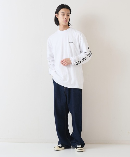 (What it isNt)ART BY MARKGONZALES(ワットイットイズント)の「【(What it isNt)ART BY MARKGONZALES / (ワットイットイズント) アートバイマークゴンザレス】 スエードタッチベスト ロンT リアルレイヤード 2枚セット ユニセックス(Tシャツ/カットソー・メンズ・ブラック/カーキ/ブルー・MEDIUM/LARGE/X-LARGE)」の9枚目の写真