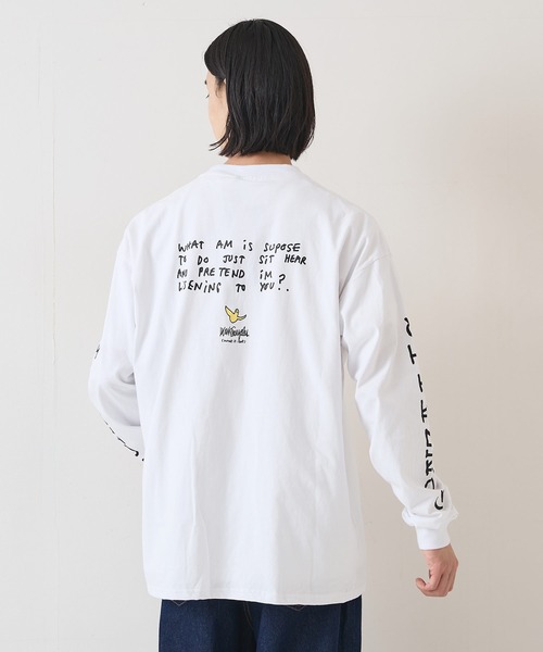 (What it isNt)ART BY MARKGONZALES(ワットイットイズント)の「【(What it isNt)ART BY MARKGONZALES / (ワットイットイズント) アートバイマークゴンザレス】 スエードタッチベスト ロンT リアルレイヤード 2枚セット ユニセックス(Tシャツ/カットソー・メンズ・ブラック/カーキ/ブルー・MEDIUM/LARGE/X-LARGE)」の10枚目の写真