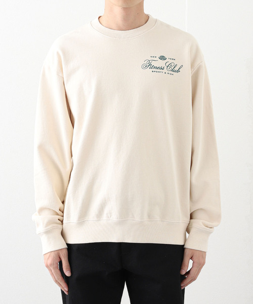 【セール】【SPORTY&RICH / スポーティアンドリッチ】FITNESS WORLD CREWNECK（スウェット）｜SPORTY&RICH（スポーティアンドリッチ）