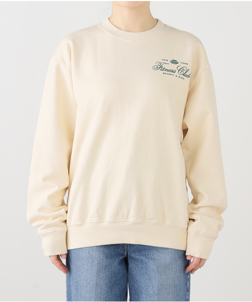 【セール】【SPORTY&RICH / スポーティアンドリッチ】FITNESS WORLD CREWNECK（スウェット）｜SPORTY&RICH（スポーティアンドリッチ）