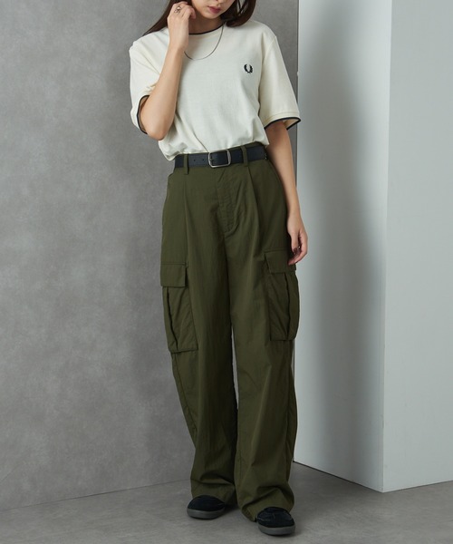 FRED PERRY(フレッドペリー)の「【FRED PERRY】CREPE PIQUE T-SHIRT フレッドペリー ワンポイントロゴ刺繍 クレープピケTシャツ M8585(Tシャツ/カットソー・メンズ・ネイビー/アイボリー/ライトブルー・S/M/L)」の14枚目の写真
