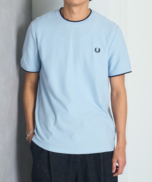 FRED PERRY(フレッドペリー)の「【FRED PERRY】CREPE PIQUE T-SHIRT フレッドペリー ワンポイントロゴ刺繍 クレープピケTシャツ M8585(Tシャツ/カットソー・メンズ・ネイビー/アイボリー/ライトブルー・S/M/L)」の16枚目の写真