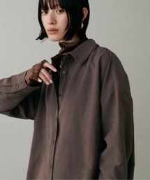 【LARUTA】シワ加工ピーチドロップショルダーシャツ