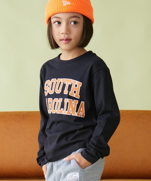 Auntie Rosa Holiday（アンティローザホリデー）の「アソートカレッジプリントロゴロンTEE（Tシャツ/カットソー・キッズ・ブラック/ブラック系その他/ホワイト/グリーン・130/140/150/160）」の3枚目の写真