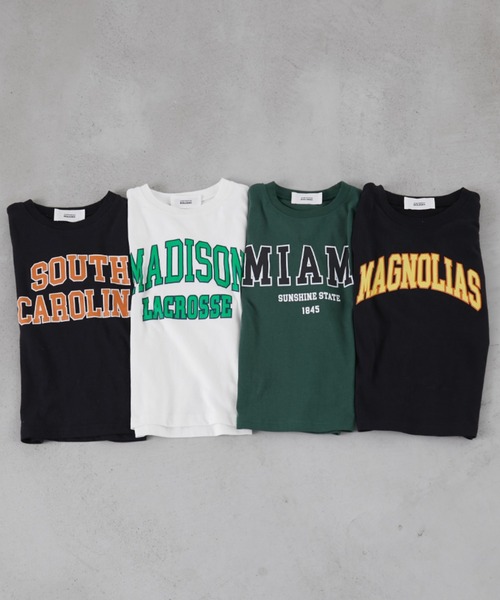 Auntie Rosa Holiday（アンティローザホリデー）の「アソートカレッジプリントロゴロンTEE（Tシャツ/カットソー・キッズ・ブラック/ブラック系その他/ホワイト/グリーン・130/140/150/160）」の12枚目の写真