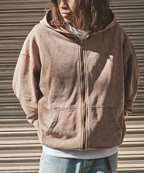 セール】ピグメント加工 ジップアップフーディー 2026年春夏（パーカー