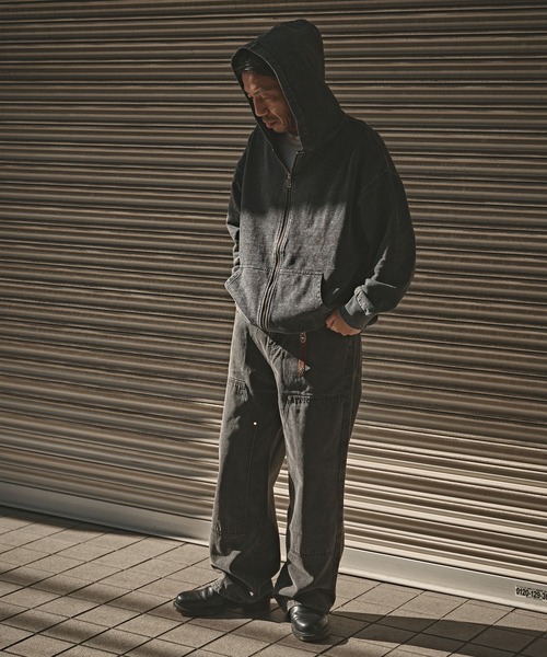 ALL RUNS(オールランズ)の「ピグメント加工 ジップアップフーディー 2026年春夏(パーカー・メンズ・ブラック/ブラウン/グレー・M/XL/L)」の8枚目の写真