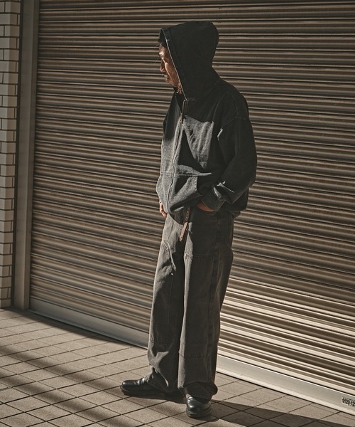 ALL RUNS(オールランズ)の「ピグメント加工 ジップアップフーディー 2026年春夏(パーカー・メンズ・ブラック/ブラウン/グレー・M/XL/L)」の11枚目の写真