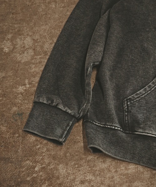 ALL RUNS(オールランズ)の「ピグメント加工 ジップアップフーディー 2026年春夏(パーカー・メンズ・ブラック/ブラウン/グレー・M/XL/L)」の16枚目の写真