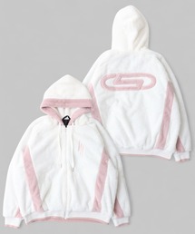 RE730(A[C[ZuT[eB[)Line-trimmed Switch Zip-up Blouson Hoodie / CؑփWbvAbvu] t[fB[ unisex(u])