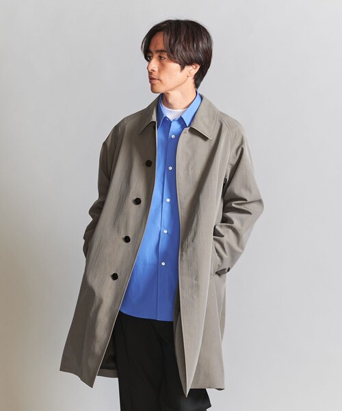 BEAUTY&YOUTH UNITED ARROWS（ビューティーアンドユースユナイテッドアローズ）の「ワッシャー バルマカーン コート（ステンカラーコート・メンズ・オリーブ/ベージュ・XL/L/M/S）」の3枚目の写真