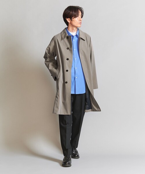 BEAUTY&YOUTH UNITED ARROWS（ビューティーアンドユースユナイテッドアローズ）の「ワッシャー バルマカーン コート（ステンカラーコート・メンズ・オリーブ/ベージュ・XL/L/M/S）」の4枚目の写真