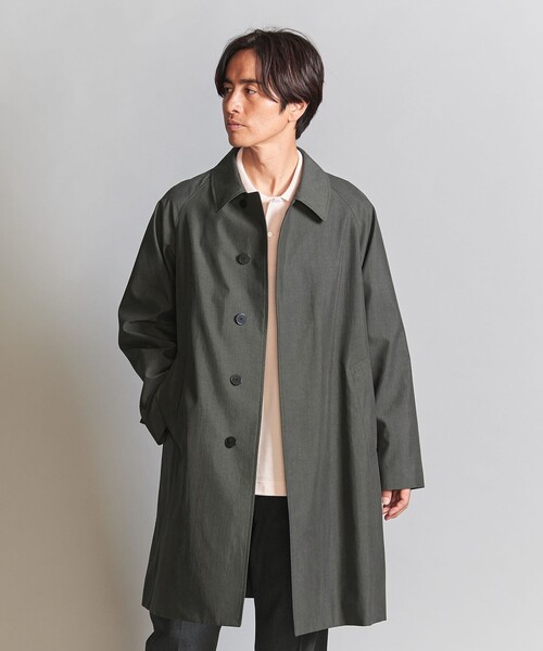 BEAUTY&YOUTH UNITED ARROWS（ビューティーアンドユースユナイテッドアローズ）の「ワッシャー バルマカーン コート（ステンカラーコート・メンズ・オリーブ/ベージュ・XL/L/M/S）」の9枚目の写真