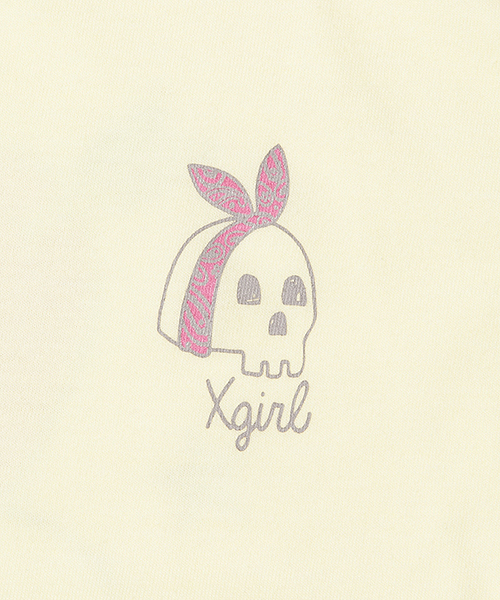 X-girl（エックスガール）の「TATOO S/S BIG TEE（Tシャツ/カットソー・レディース・ホワイト/チャコールグレー/イエロー/ネイビー・1/2）」の9枚目の写真